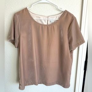 Pink velvet Jcrew blouse, size M
